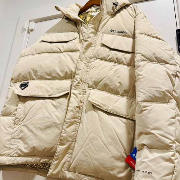 Brand new w tags! Columbia Beige Landroamer Puffer Jacket-titanium. Mens-L. - Picture 2 of 16